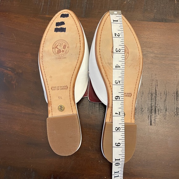 Monica Marquez White Leather Mules w/Tassels Size 5.5 (See Notes) - Picture 8 of 9